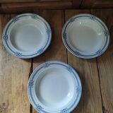 Assiettes creuses porcelaine sarreguemines carina