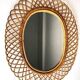 Rattan and Bamboo Mirror attributed to Franco Albini, 1970s