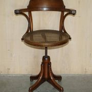 Antique Thonet model no. 3 swivel office armchair