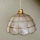 Vintage lampshade in mother-of-pearl and brass