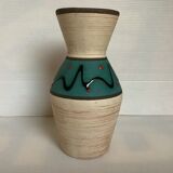 Matte green beige vase Germany