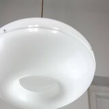Italian Space Age Big White Doughnut Lamp, 70s