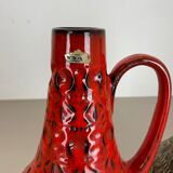 Set of 2 multi-color fat lava op art pottery vase made bay ceramics, germany