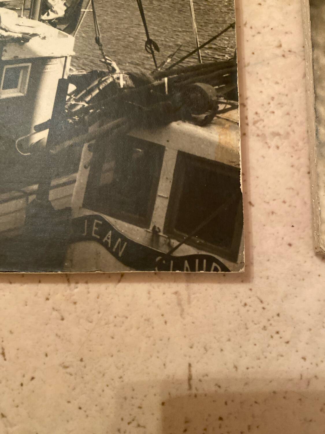 Duo of Vintage Photographs (1970s/1980s) on Panels – Fishing Trawler