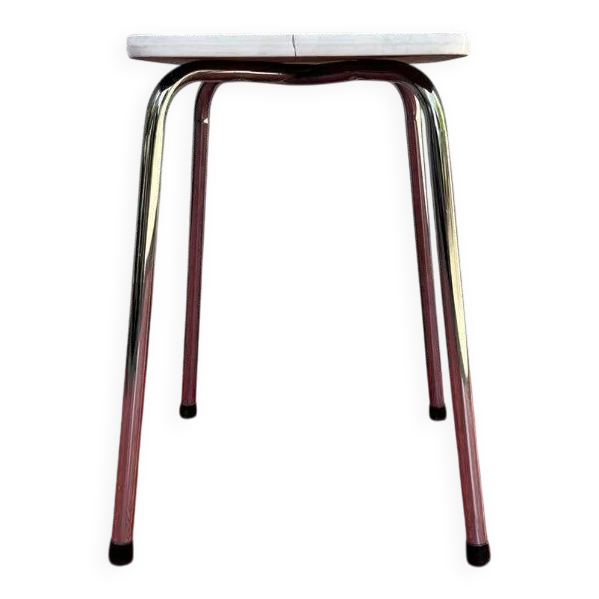 White formica stool