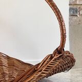 Vintage Rattan Log Basket