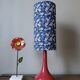 Vintage red bakelite touch lamp, Liberty floral lampshade