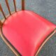 Set of five bistro chairs in wood and imitation leather, Charles Ramos Baumann style