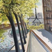Lithograph signed by Michel Henry - The Île Saint Louis and Notre Dame