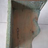 Wall shelf coat rack in old wood