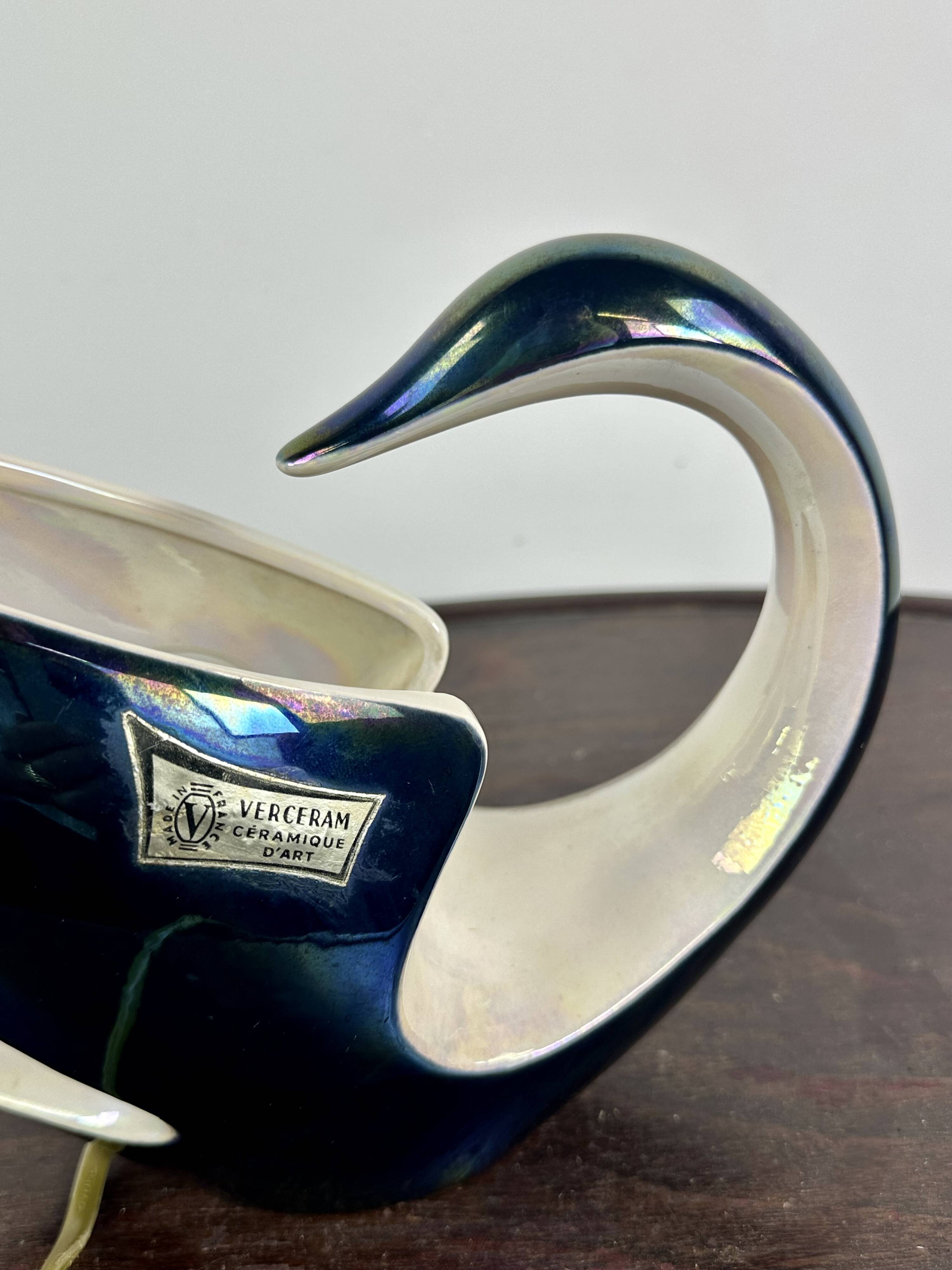 Ambient lamp / night light in the shape of a swan by verceram 1950
