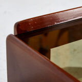 Table basse en noyer par Afra & Tobia Scarpa pour cassina