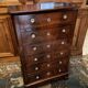 Chest of drawers with 6 drawers mahogany style Restoration