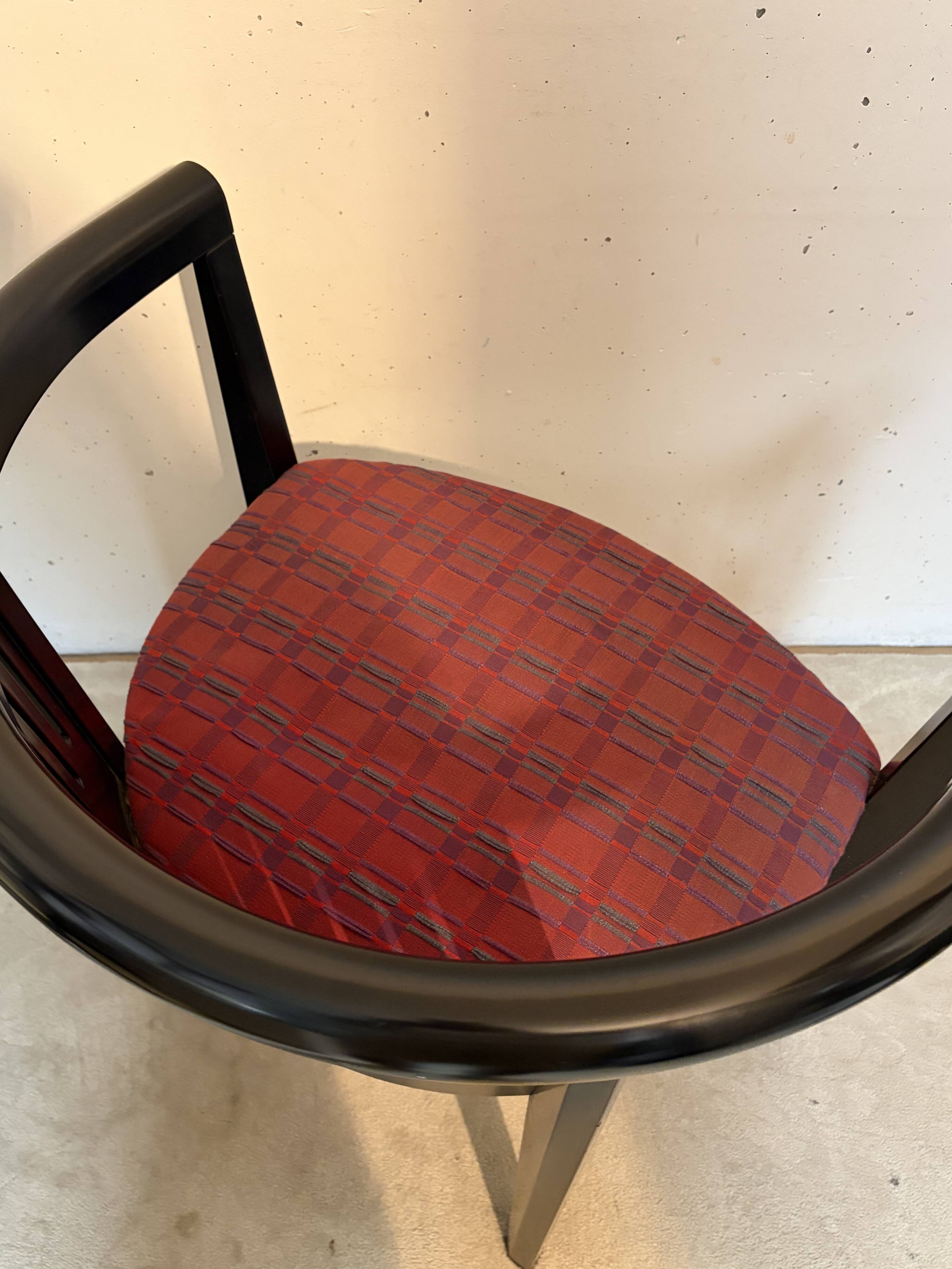 Black lacquered armchair