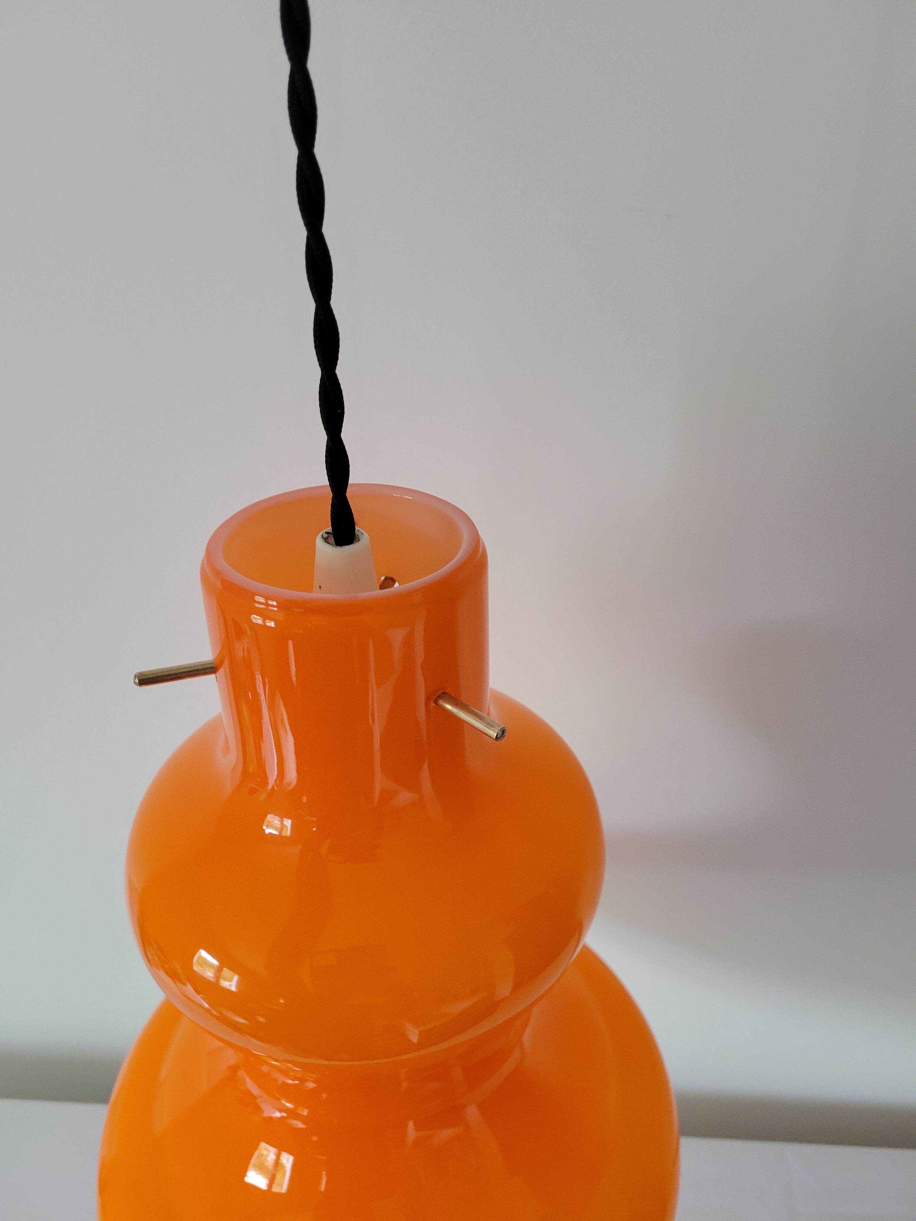 Suspension en opaline orange Targetti Sankey