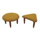 Set of two mustard footstools, Danish design, 1990s, production: Denmark