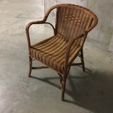 Rattan armchair 60s