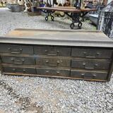Industrial iron storage unit with drawers