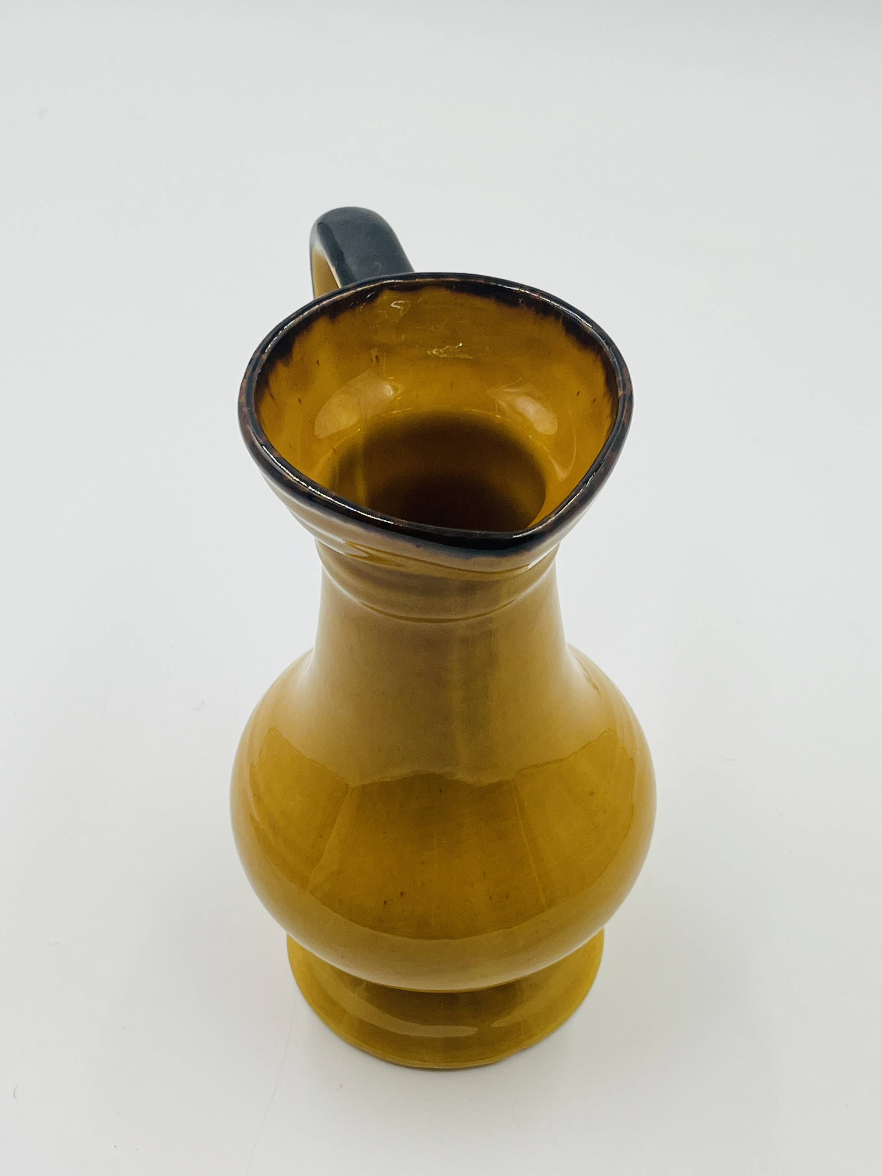 Duo de Vases Vintage Coulobres en Céramique Ocre