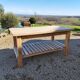 Solid raw oak table/island type "butcher's block" 180x105