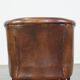 Cognac-Colored Sheepskin Leather Club Armchair