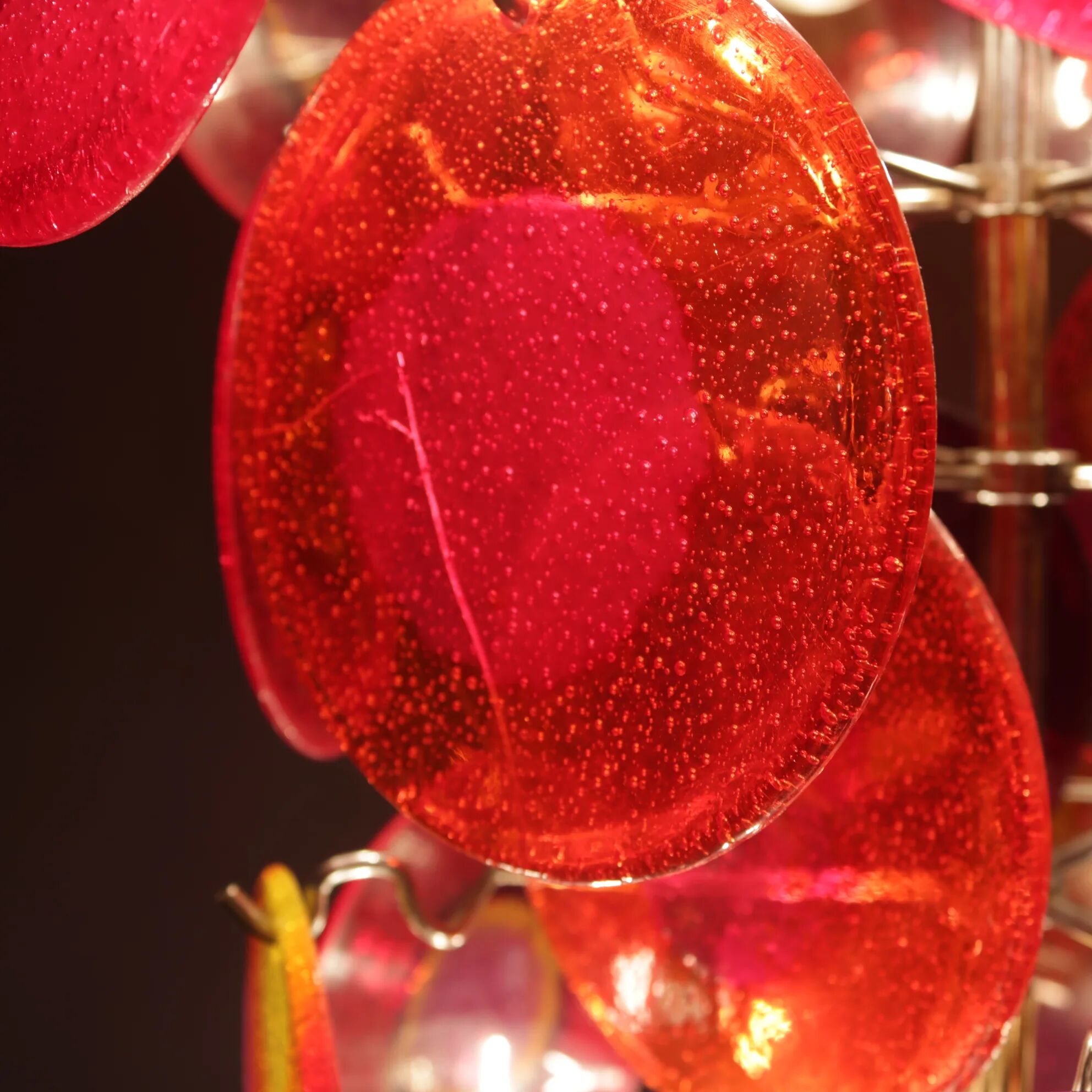 1970s disk chandelier by Aro Leuchten Germany