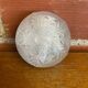 Vintage molded glass wall light + white metal bracket