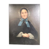 Portrait à l'huile d'une femme