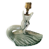 Vintage ceramic bird lamp base from Charolles