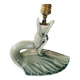 Vintage ceramic bird lamp base from Charolles