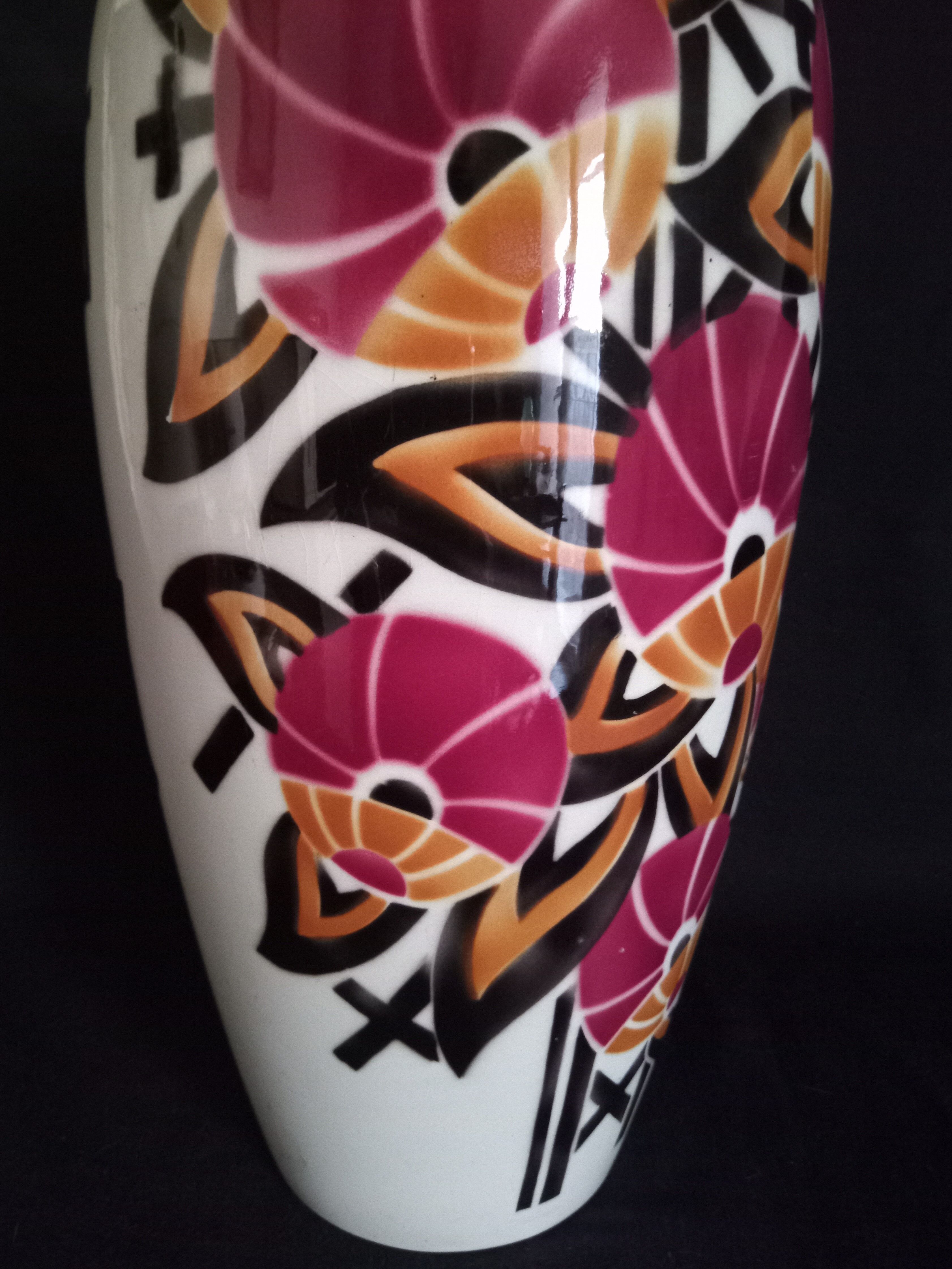 Keller & Guérin Luneville - Art Deco vase model "Pergola"