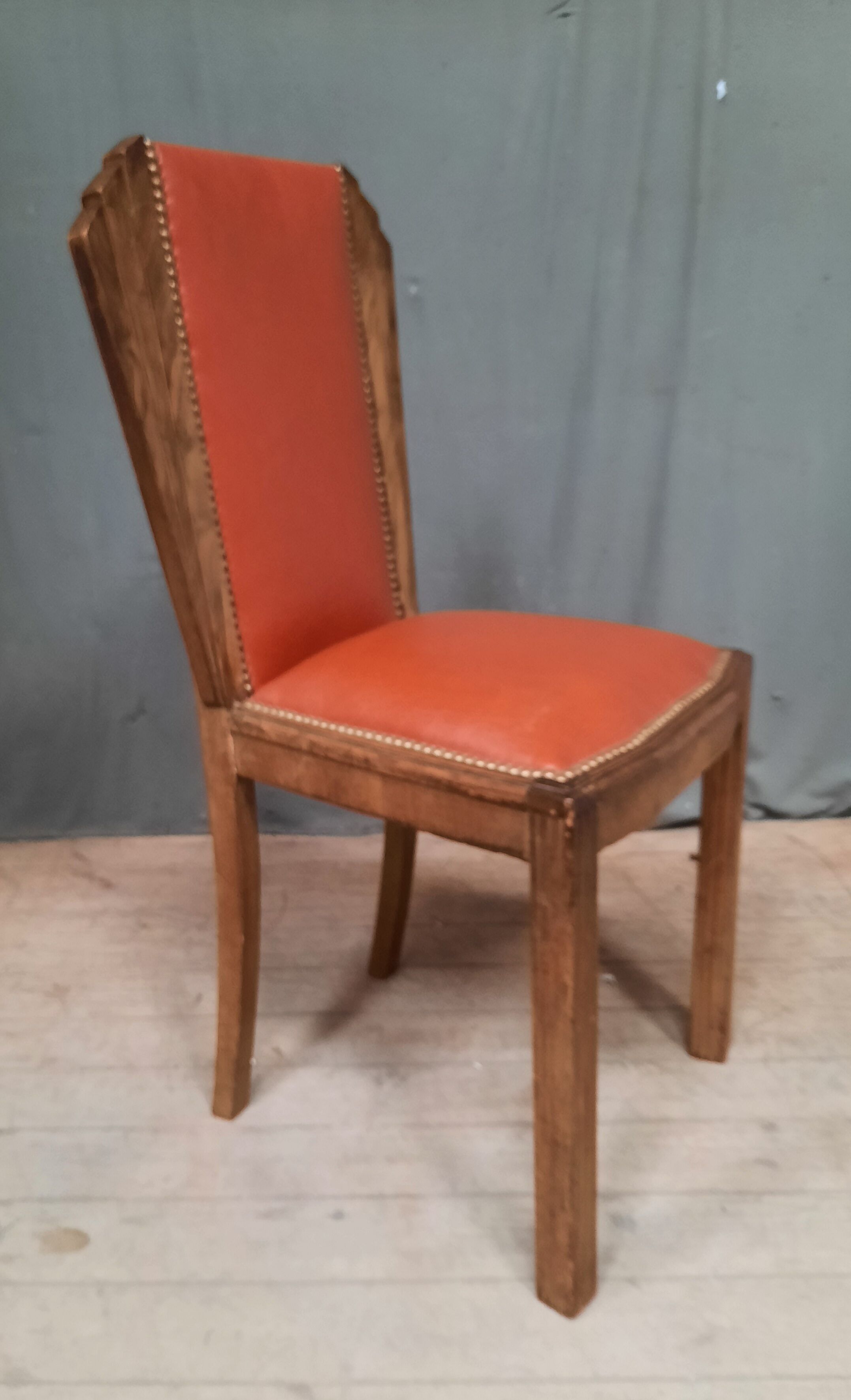 Series of 6 art deco chairs