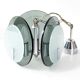 Pendant lamp vintga space age glass & chrome
