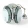 Pendant lamp vintga space age glass & chrome