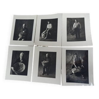 6 photographies en noir et blanc, tirage argentique 1964 à Chicago