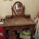 Wooden and marble dressing table