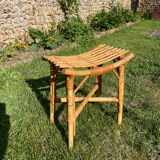 Vintage gondola rattan stool 1960