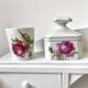 Limoges porcelain toiletry bottles decorated with roses