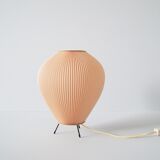 Cocoon lamp with pink pleated shade, 50's lighting