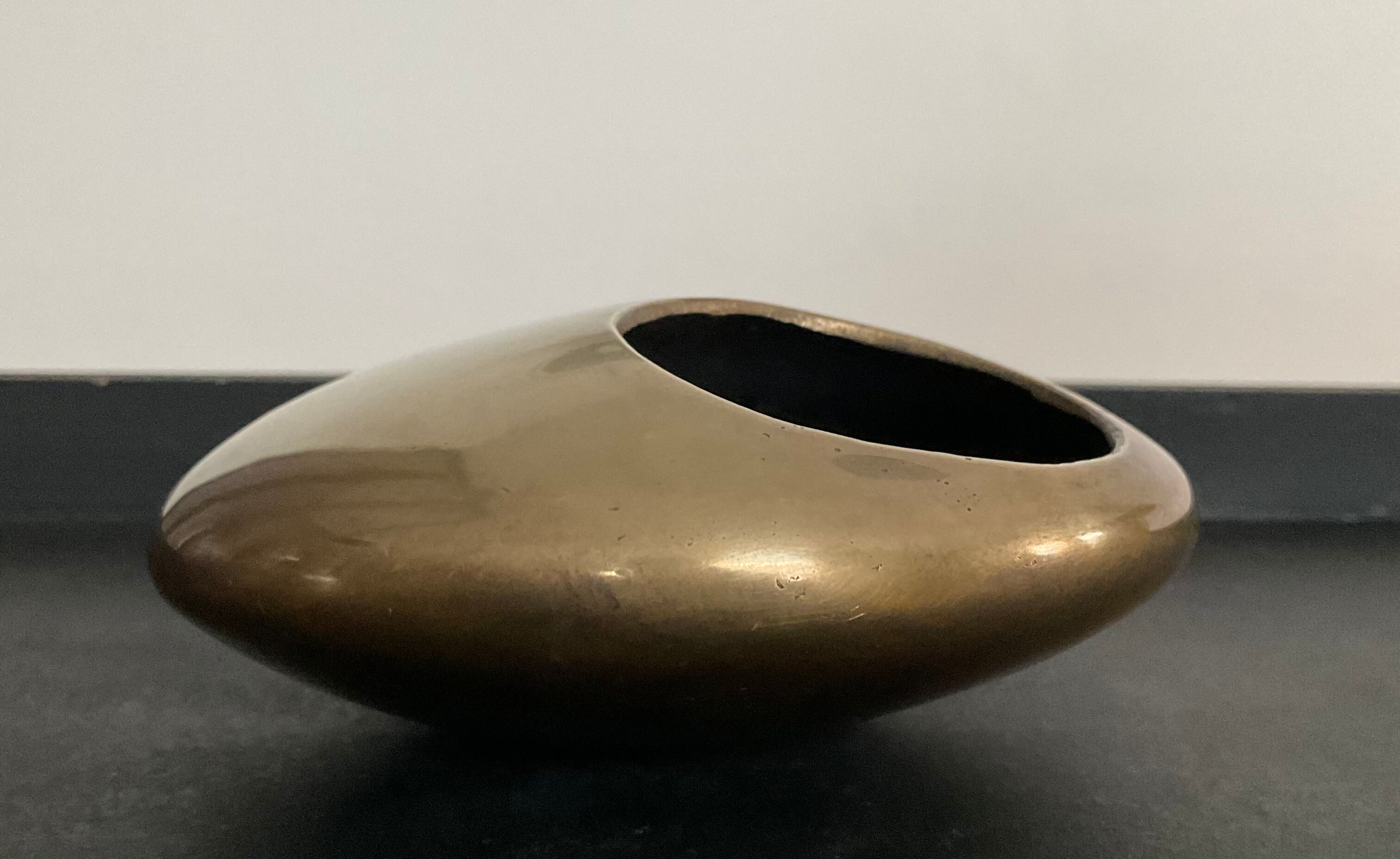 Modernist ashtray in solid bronze