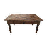 Wooden and turned feet coffee table