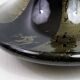 Vase en verre Theresienthal noir et or 1970
