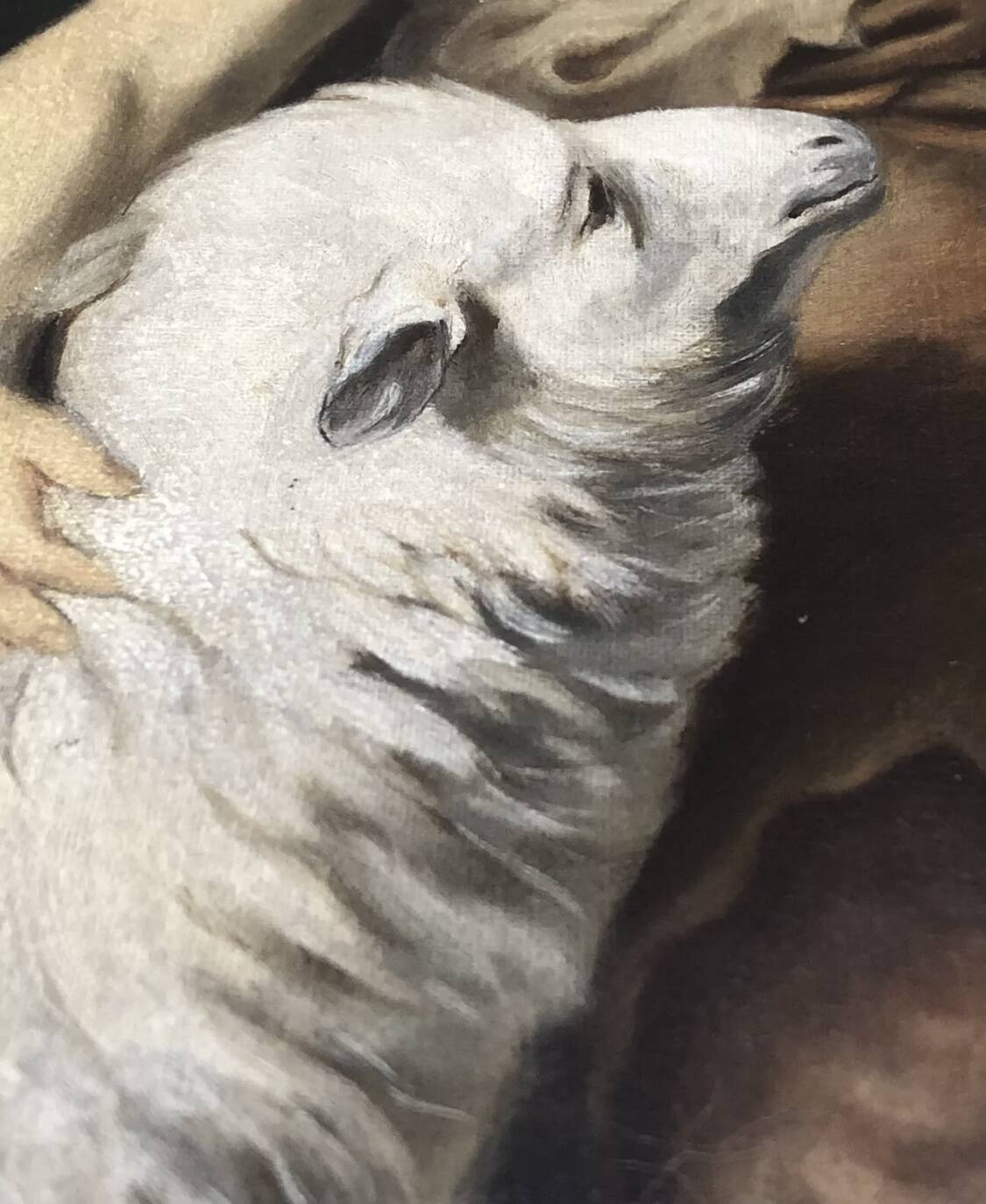 Painting Oil on canvas after Murillo Saint Jean Batiste early 20th century