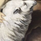 Painting Oil on canvas after Murillo Saint Jean Batiste early 20th century