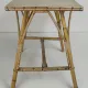 Side table / coffee table in rattan and bamboo, 1960s