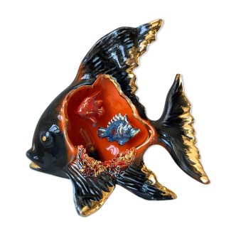 Lampe poisson Vallauris vintage années 70