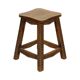 Characterful Solid Wood Vintage Stool Sculpted