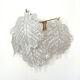 Paire d'appliques en feuilles de verre de Murano