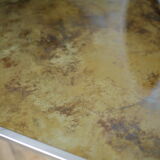 Chrome steel table and glass tray, France, circa 1970