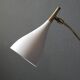 Cosack Mid Century table lamp with beige shrink paint and brass neck